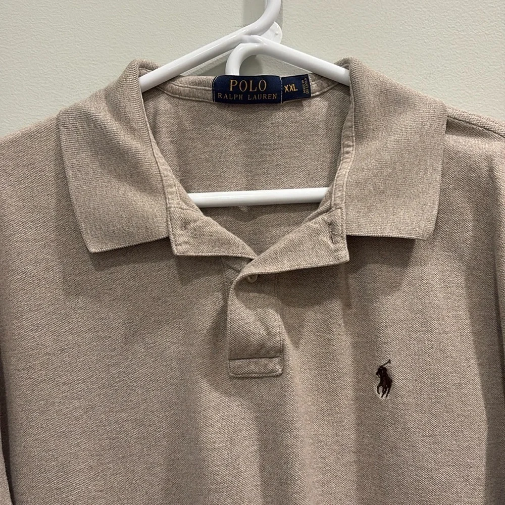 Polo Ralph Lauren - men’s light brown / beige short sleeve Polo Shirt. Size XXL